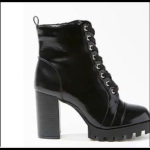 Lace up heel boots